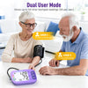Blood Pressure Monitor for Home Use, Large Upper Arm Blood Pressure Cuff with Backlight, Automatic Digital BP Machine for Seniors, Heart Rate Monitor & Storage Bag (Purple)