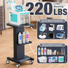 Noverlife Beauty Salon Rolling Cart, Heavy Duty Carbon Steel Esthetician Cart with Wheels Esthetician Trolley for Cavitation Machine Load 260Lbs, Mobile Facial Machine Stand for Spa Equipment Storage