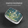 Square Round Pill Case Light Blue Pizza Slice Pill Box Daily 2 Compartment Travel Pill Container for Pocket Purse Portable Medicine Cod Liver Oil Storage Box 2 Times a Day Pill Organizer