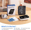Smart Blood Pressure Monitor with Bluetooth, Automatic Upper Arm BP Machine for Home Use, Large Cuff (8.7”-16.5”), 2x120 Memory, Backlit LED Display, Storage Bag Included, Black