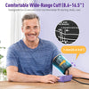 Blood Pressure Monitor for Home Use, Large Upper Arm Blood Pressure Cuff with Backlight, Automatic Digital BP Machine for Seniors, Heart Rate Monitor & Storage Bag (Purple)