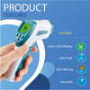 Elate Forehead Thermometer | Digital Infrared No-Touch Thermometer for Adults, Kids, and Infants | with Fever Alarm | Home Medical Grade for Nurse Accessories | Newborn Essentials