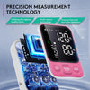 Blood Pressure Monitor Upper Arm Monitors for Home Use BP Machine with 2x120 Reading Memory Adjustable Arm Cuff 8.7"-15.7" Large Display with LED Background Light Storage Bag Pink