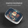 Square Round Pill Case Pirate Characters Pill Box Daily 2 Compartment Travel Pill Container for Pocket Purse Portable Medicine Cod Liver Oil Storage Box 2 Times a Day Pill Organizer