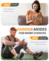 AVCOO 30 Modes TENS EMS Unit Compact Muscle Stimulator for Pain Relief of Back, Shoulder, Neck, Rechargeable & Portable Dual Channel EMS Muscle Stimulator with 30 Intensity Levels, 12 Electrode Pads