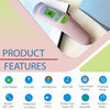 Amplim Non-Contact Forehead Thermometer & Case for Adults, Kids, Baby, FDA Cleared, Medical Grade, Touchless Infrared, 1-Sec Reading, Fever Alarm, Memory Recall, Quiet Mode, White