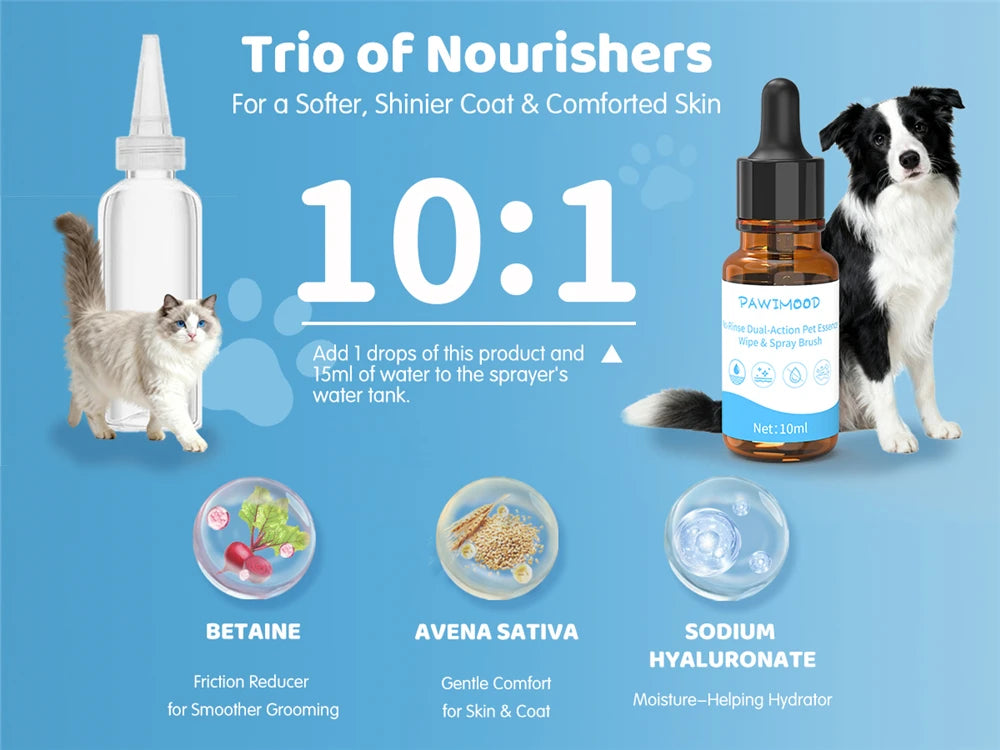 PAWIMOOD 3 in 1 Pet Steam Brush for Dogs Cats Spray Hair Removal Comb Self Cleaning 3 Swap Heads Grooming Dematting Deshedding