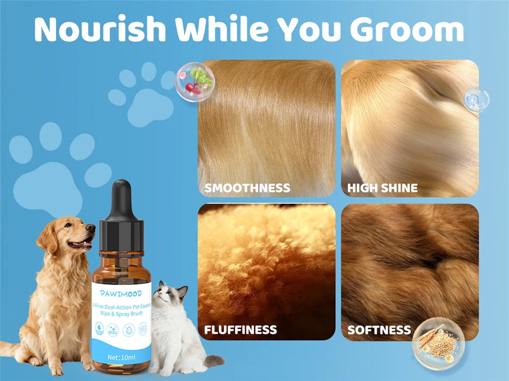 PAWIMOOD 3 in 1 Pet Steam Brush for Dogs Cats Spray Hair Removal Comb Self Cleaning 3 Swap Heads Grooming Dematting Deshedding