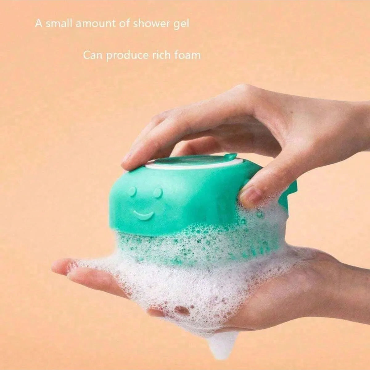 Silicone Pet Bath Brush with Shampoo Dispenser, Multifunctional Dog & Cat Grooming Brush for Shedding, Massage & Deep Cleaning