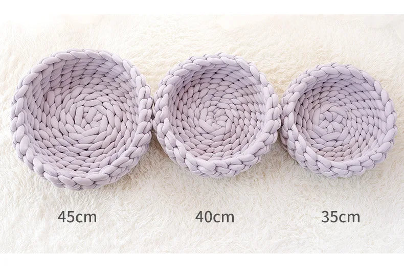 Handmade Knit Cat Beds, Mats, Warm, Soft, Small Dogs Kennel, Puppy, Kitten Cave, Sleeping Bag, Detachable, DIY Pet House