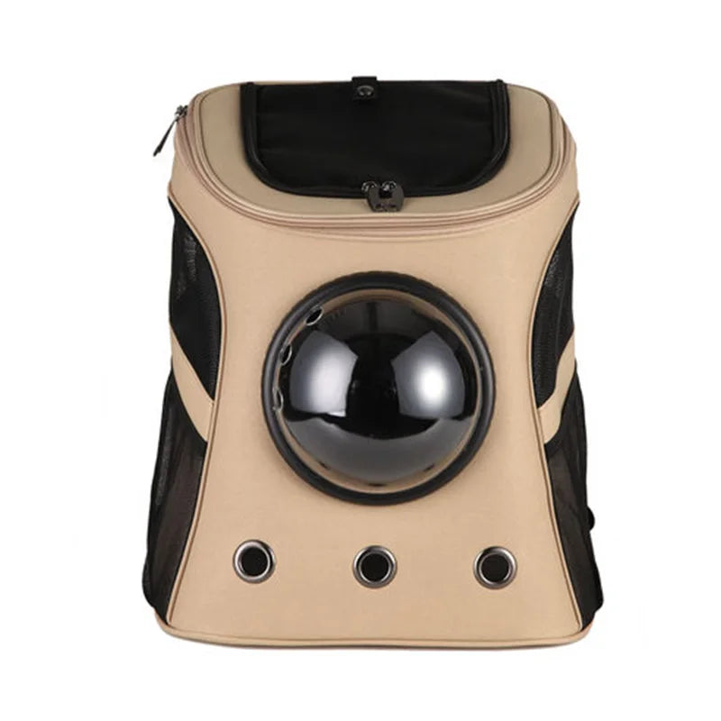 Large Capacity Pet Carrier Premium Canvas Space Capsule Kitten Cat Dog Carrier Backpack Outdoor Puppy Pet Travel Bag Breathable