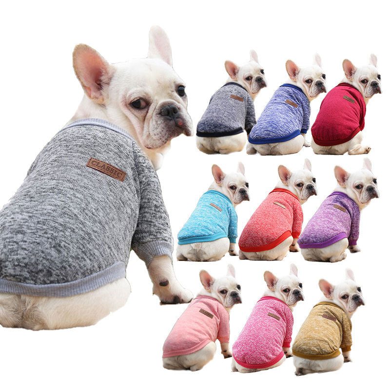Manufacturer Customizes French Bulldog, Pug, Dog, Cat, Pet Clothes, Autumn and Winter Sweatshirts, Two-Legged Clothing Supplies, Yarn