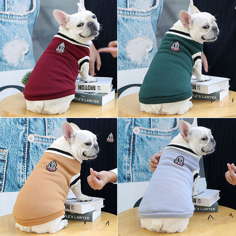 Manufacturer Customized Autumn and Winter New Knitted Vest V-Neck Preppy Style Pet Dog and Cat Clothing Vest Supplies