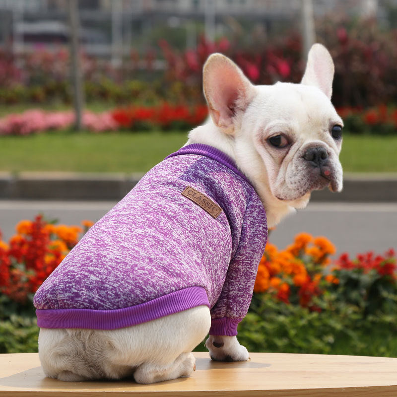 Manufacturer Customizes French Bulldog, Pug, Dog, Cat, Pet Clothes, Autumn and Winter Sweatshirts, Two-Legged Clothing Supplies, Yarn