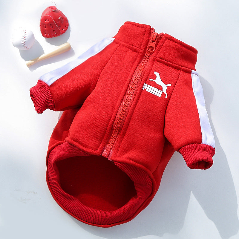 Manufacturer Customizes Pet Clothes for Autumn and Winter, Warm Trendy Brand Sweatshirts with Letters for Dogs and Cats, Small, Medium and Large Dog Supplies