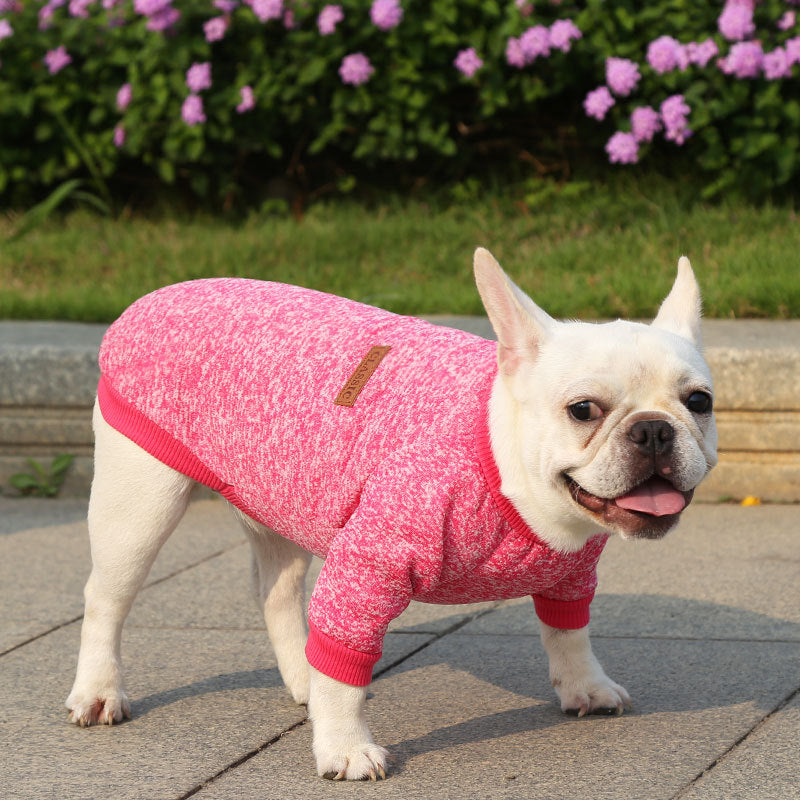 Manufacturer Customizes French Bulldog, Pug, Dog, Cat, Pet Clothes, Autumn and Winter Sweatshirts, Two-Legged Clothing Supplies, Yarn