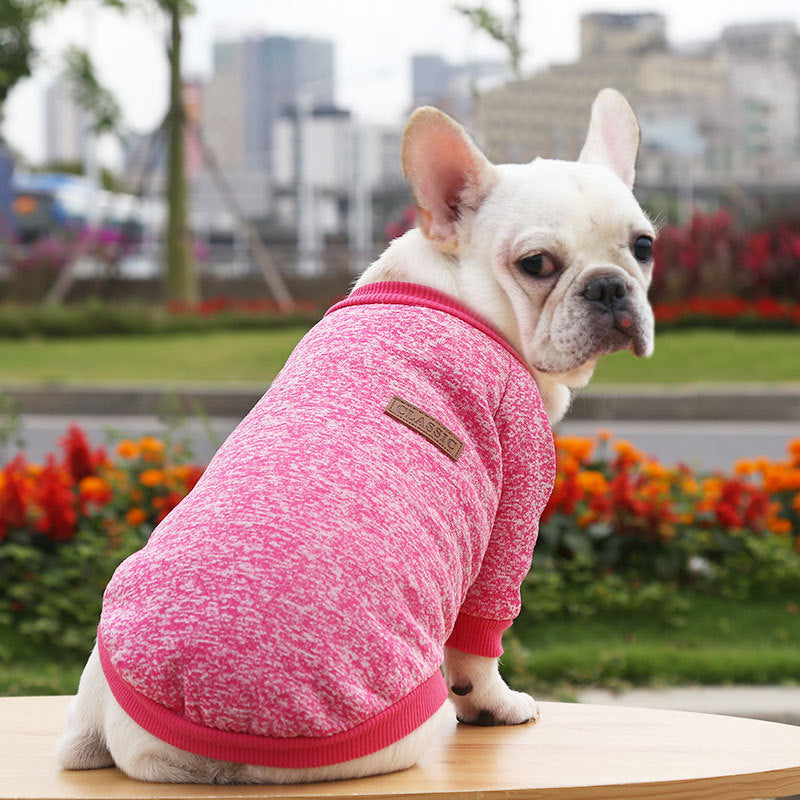 Manufacturer Customizes French Bulldog, Pug, Dog, Cat, Pet Clothes, Autumn and Winter Sweatshirts, Two-Legged Clothing Supplies, Yarn