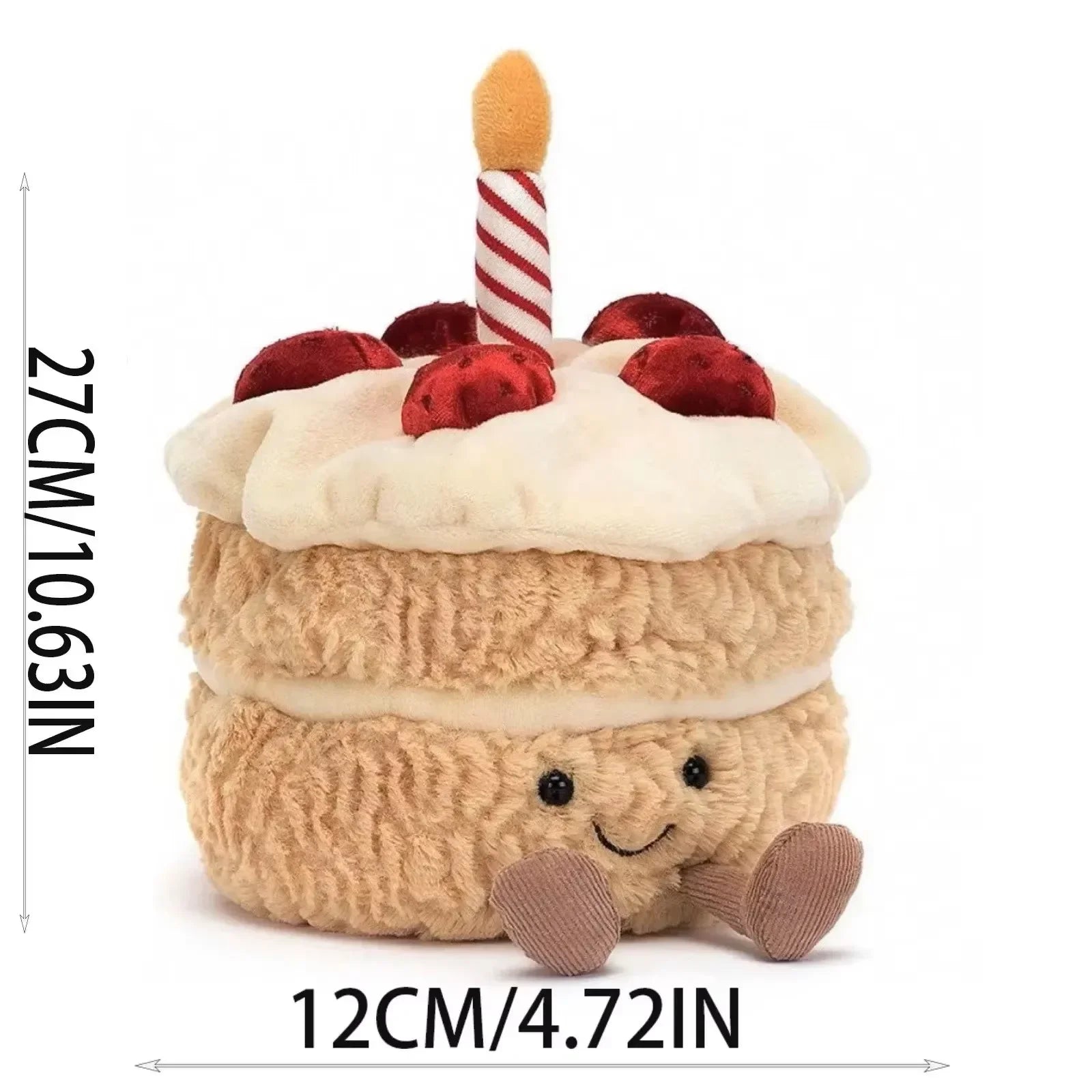 For JellyCat  New York Restaurant Strawberry Cake Muffin Doll Cat And Dog Play Interactive Companion Toy Girl Pet Christmas Gift