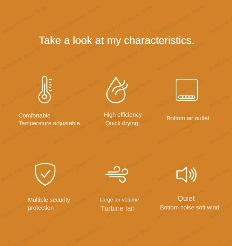 Household Pet Drying Box Water Blower Blowing Box Cat & Dog Dryer Intelligent Drying Box Sterilizable Dog Dryer Machine