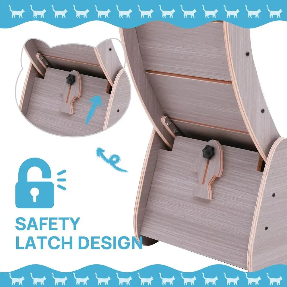 Indoor Quiet Exercise Wheel for Cats, 55 lbs Capacity, Safety Lock Included