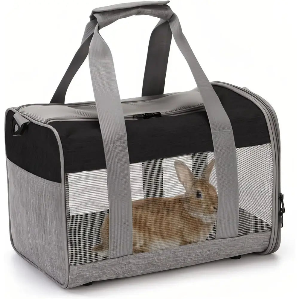 Bunny Carrier for Travel Camping Outdoor, Small Pet Carrier, Guinea Pig Carrier, Breathable Pet Portable Hand Bag for Hamster Bu