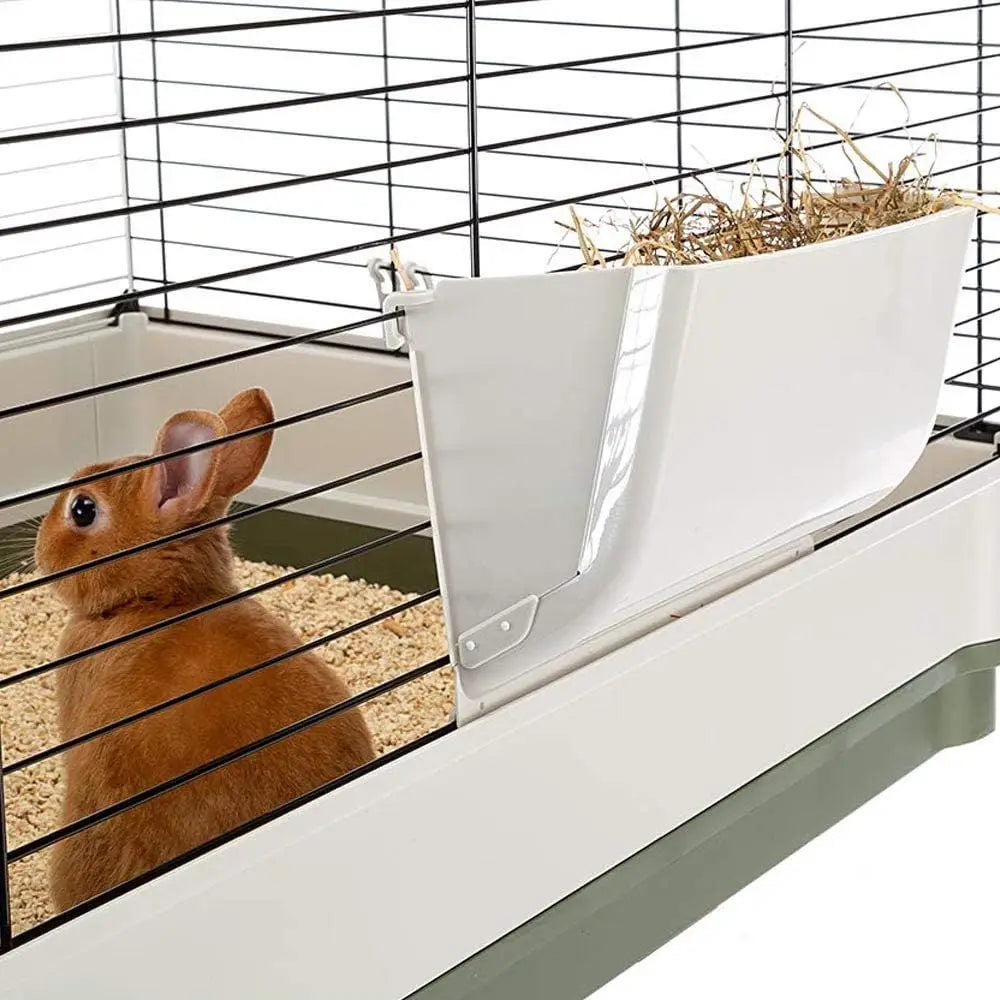 Krolik Green Rabbit Cage Deluxe | Rabbit Cage Includes All Accessories & Measures 39.4L x 23.6W x 19.7H & Includes All Accessori