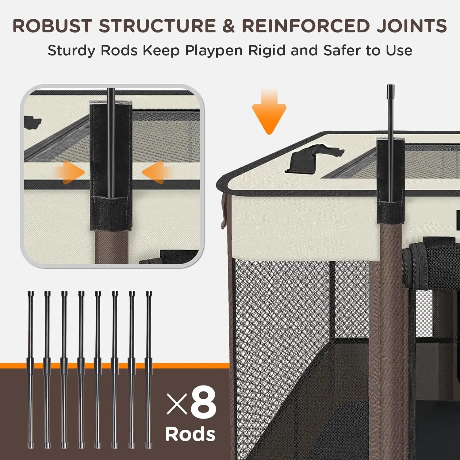 Foldable Waterproof Pet Playpen with Retractable Shade, Portable Kennel Tent for Small Dogs Cats Indoor Outdoor Use