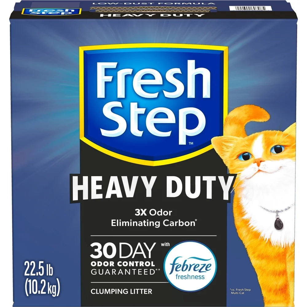 Heavy Duty Clumping Cat Litter with Odor Control Febreze Freshness 30 Day Odor Elimination Low Dust Formula All Cats