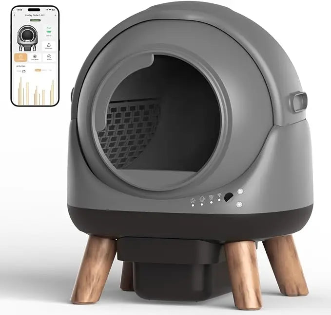 Automatic Self-Cleaning Litter Box for Multiple Cats, Smart Robotic System with App Control and Health Tracking, Includes Trash