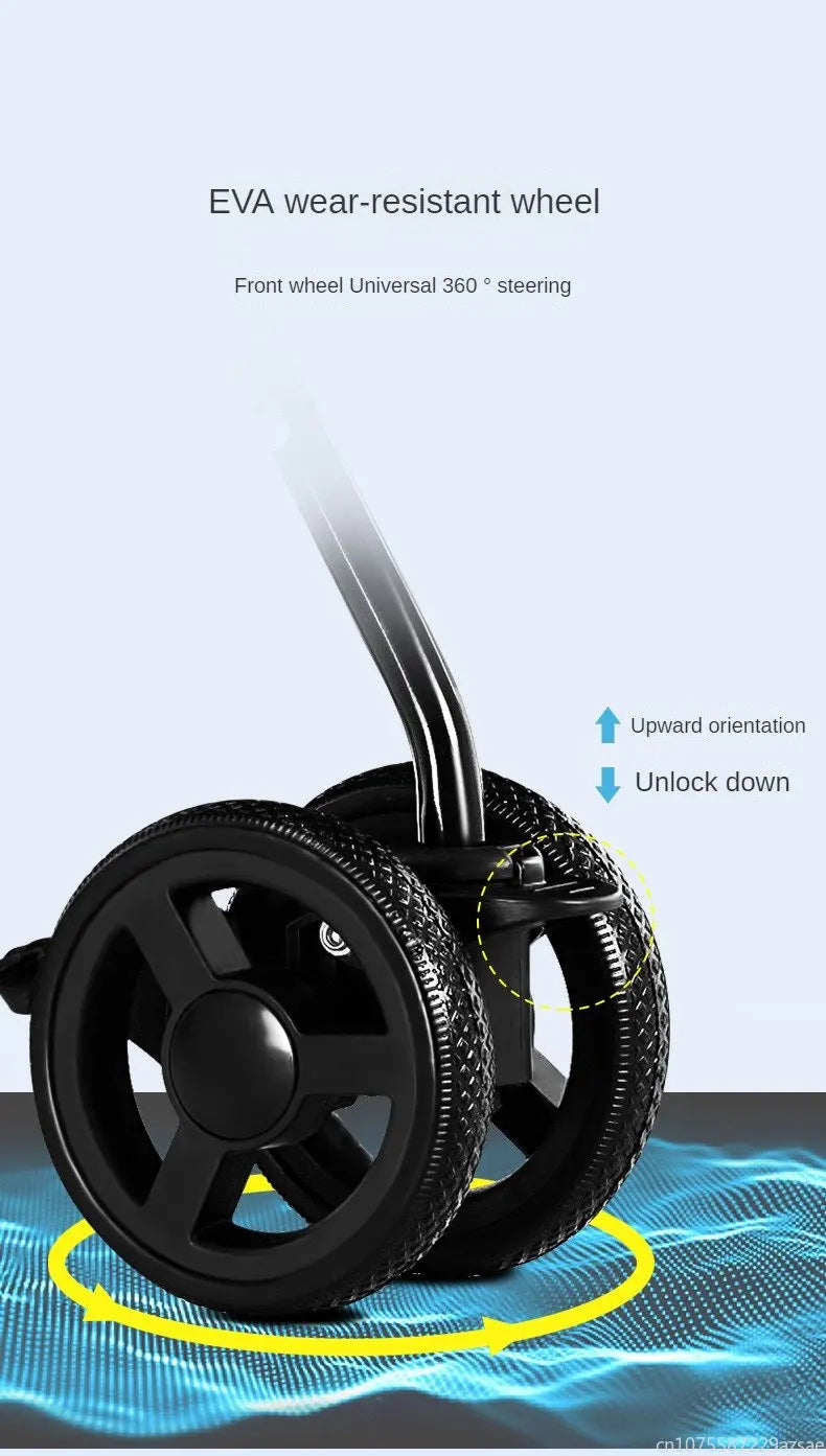 New Pet Stroller Double Layer Suitable for Two Pet Cats Dogs Foldable Cart Breathable Dog Stroller Pet Trolley carry on case