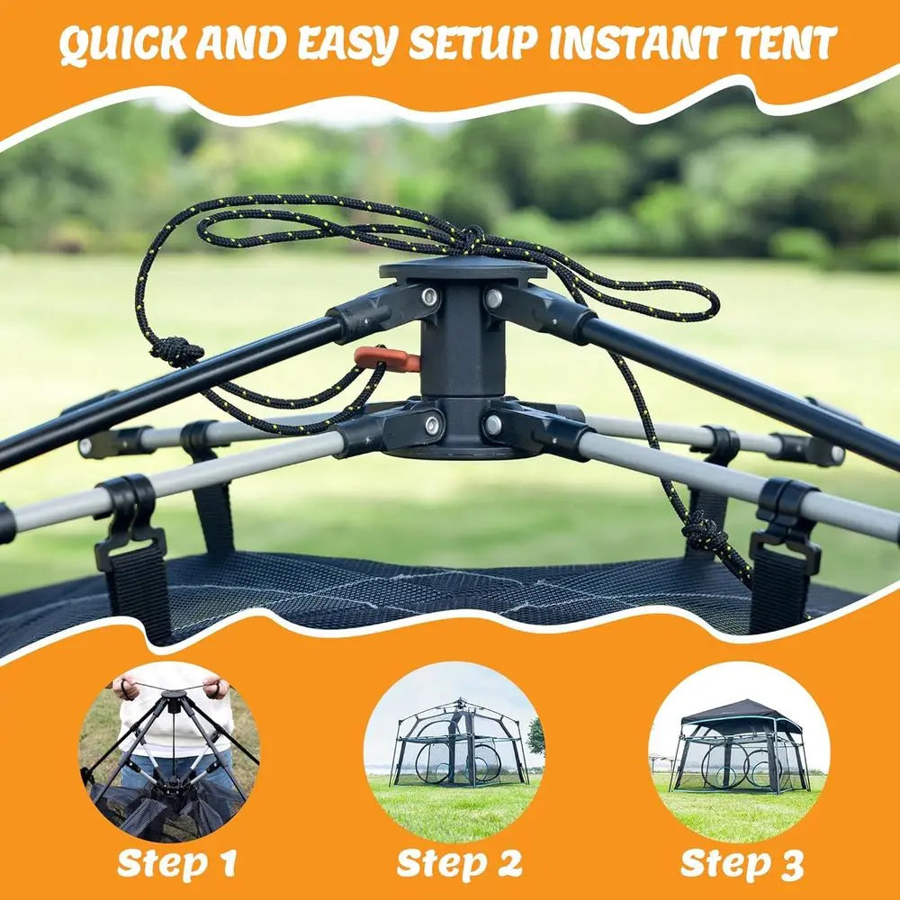 Large Catio Outdoor Cat Enclosure,2 Tier Pop Up Cat Tent, Spacious, Sturdy Outdoor Catio,Portable and Foldable Playpen Play Tent