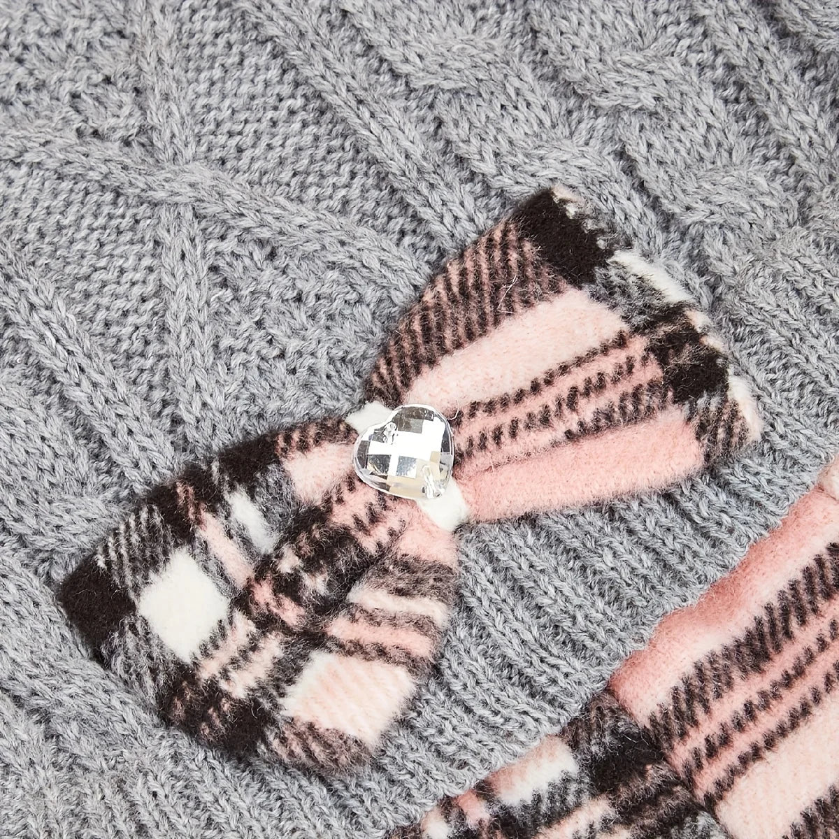 Dog Sweater Dress for Small Dogs with Bowtie Turtleneck Knitted Dog Dress Pet Dog Winter Clothes Warm Sweater for Yorkies Chihua