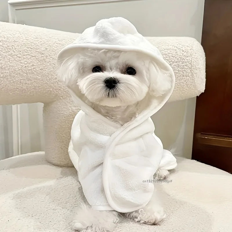 Quick Drying Soft Pet Bath Towel Robe Absorbent Soft Pet Bathrobe Dog Bath Towel for Small Medium Dogs and Cats