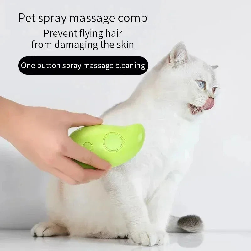 Pet Steam Brush Cat Dog Cleaning Steamy Spray Massage Beauty Comb 3 in 1 Hair Removal Grooming Supplies Pets Accessories