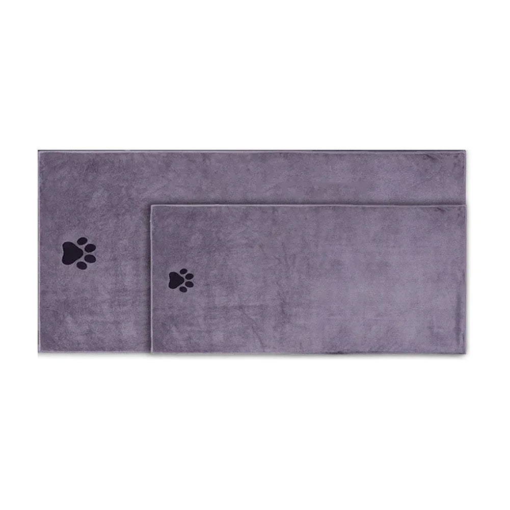 35*75cm/50*100cm Microfiber Pet Bath Towel Embroidered Super Soft Absorbent Cat for Dogs Grooming Supplies