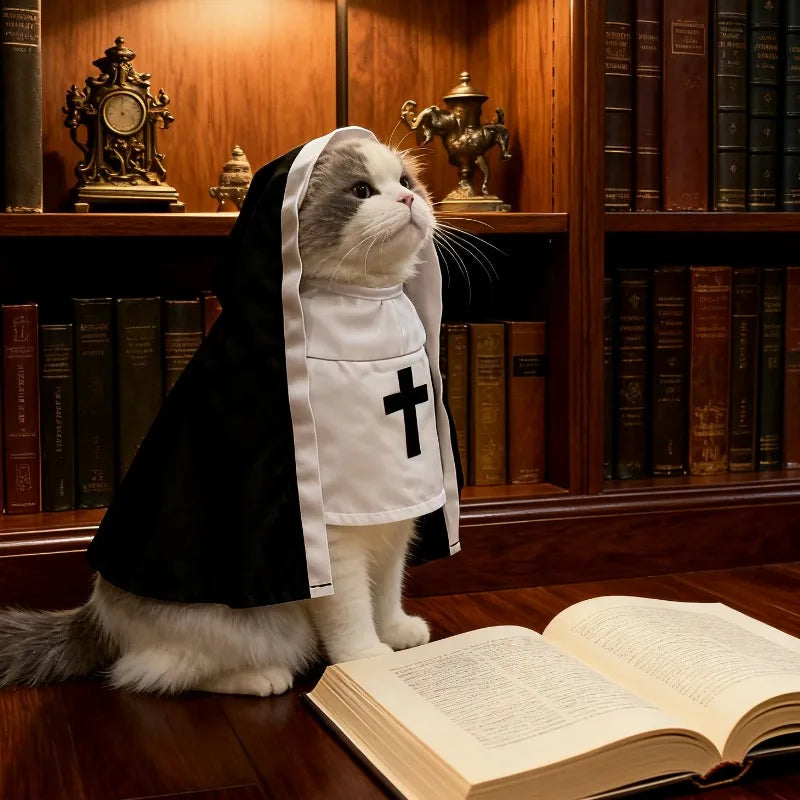 Cute Cat Dress Up Party Kitten Jesus  Clothes For Small Medium Dogs Cats Funny Cat Cosplay Party Costumes  Puppy Pet Accessory