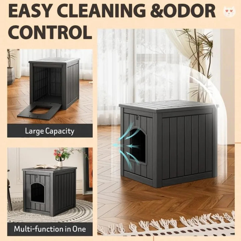 Weatherproof Insulated Outdoor Cat House for Winter, Suitable for Feral and Domestic Cats, Durable Shelter