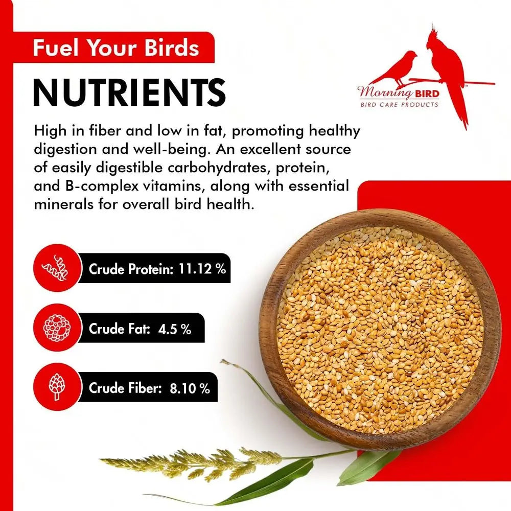 Golden German Millet – Bird Seed & Parakeet Food with Protein & Vitamin B – Easy-to-Digest Millet Seed, Natural Food & Daily Nut