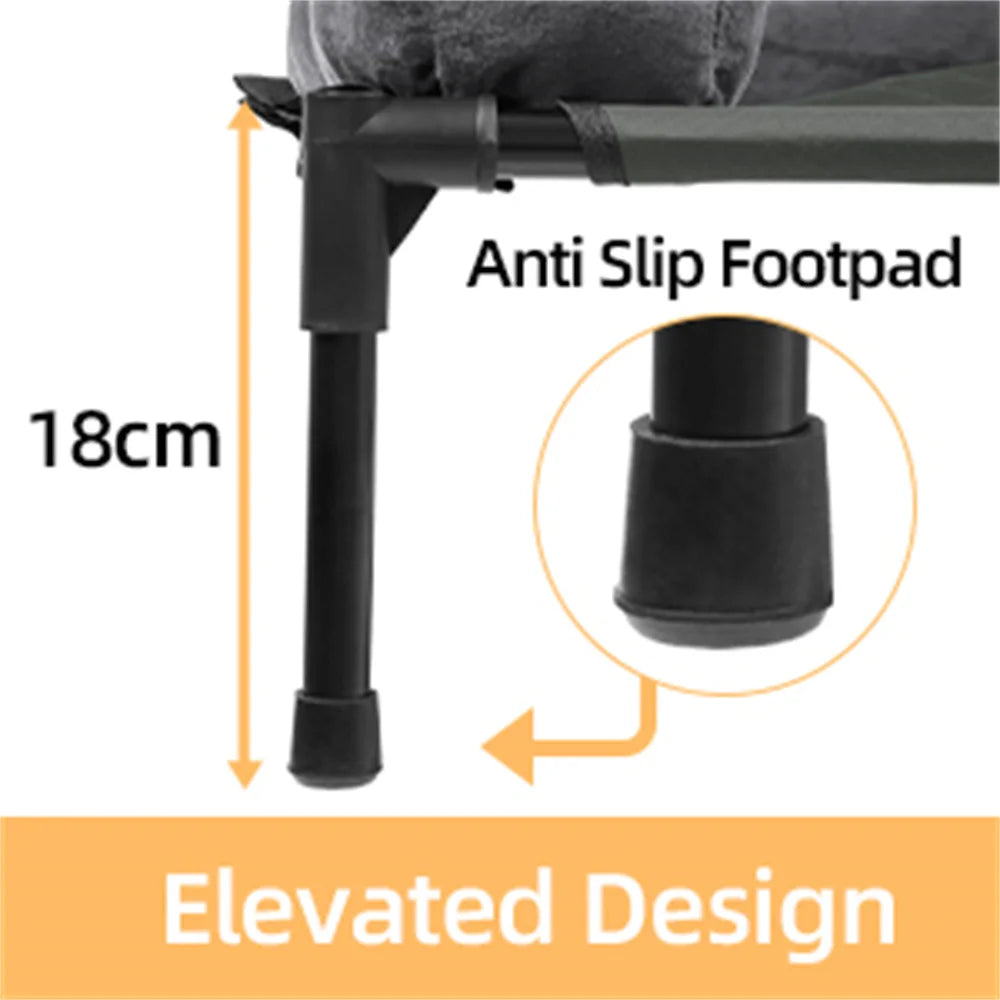 XXL XL Large Dog Bed Outdoor Raised Dog Bed with Cooling Breathable Mat and Soft Plush Mat Pet Puppy Camping Cot for Home Garden