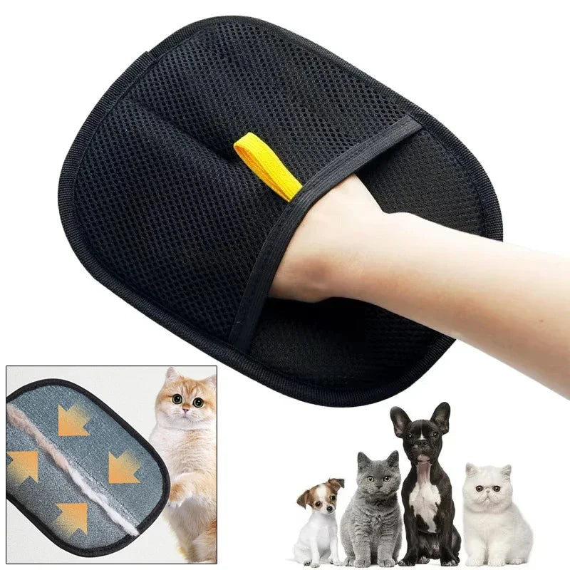 Pet Hair Removal Gloves - Dog CatShedding Brush Gloves for Grooming & Cleaning Furniture, Carpet, Clothing - Reusable & Easy Use