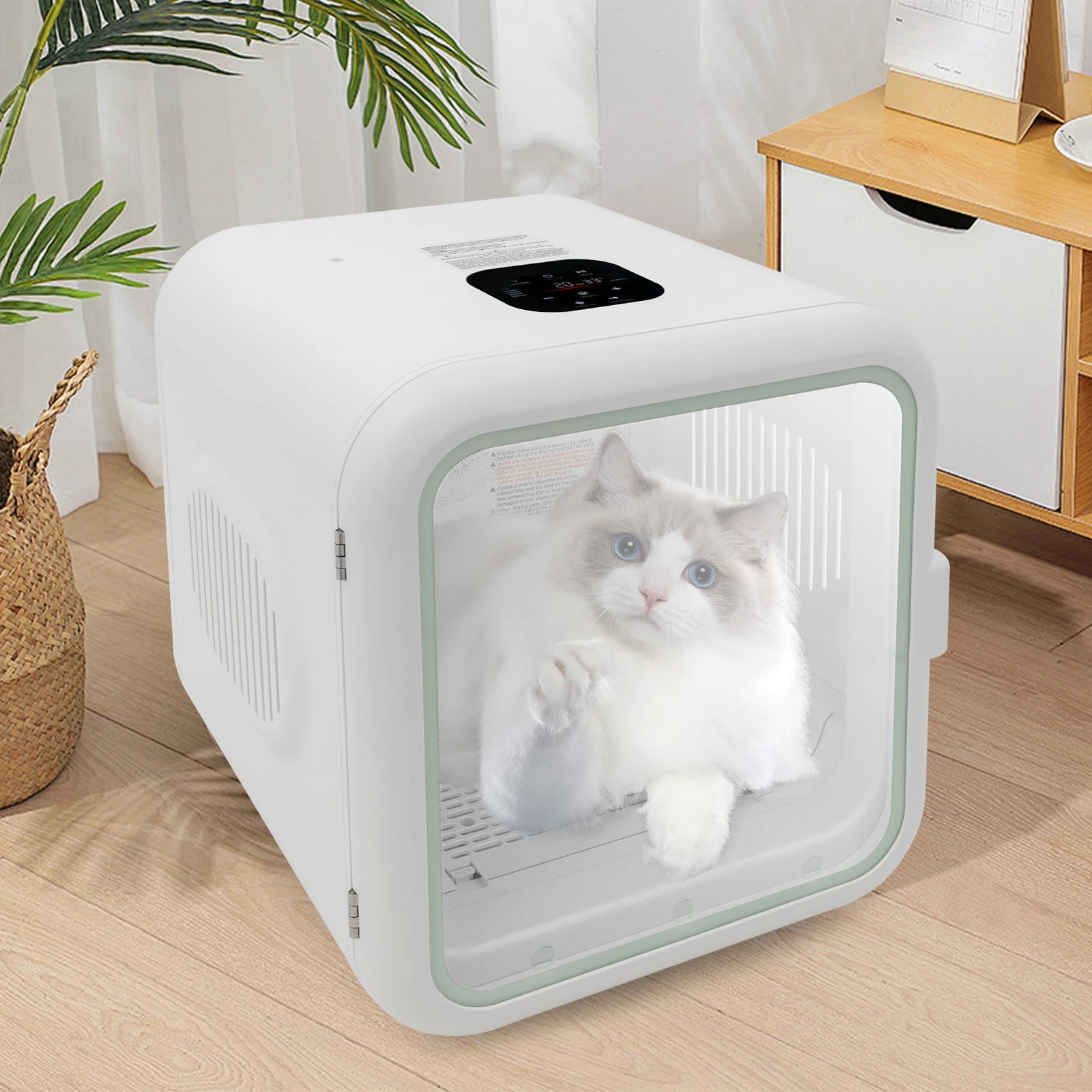 62L/56.3qt Portable 110V 800W  Cat Dog Dryer Box Machine Temperature And Time Adjustable