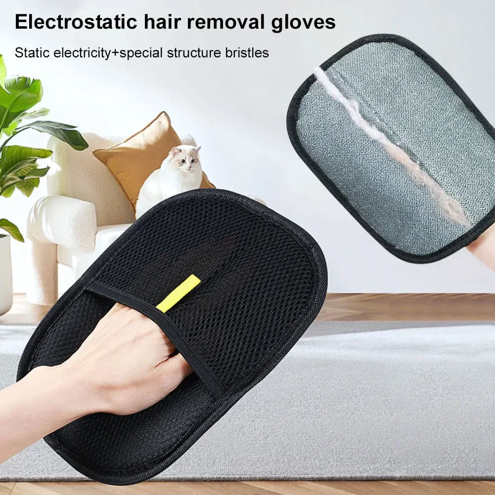 Pet Hair Removal Glove: The Grooming Brush & Furniture Cleaner in One! Reusable Tool for Dog & Cat Hair on Pets & Home