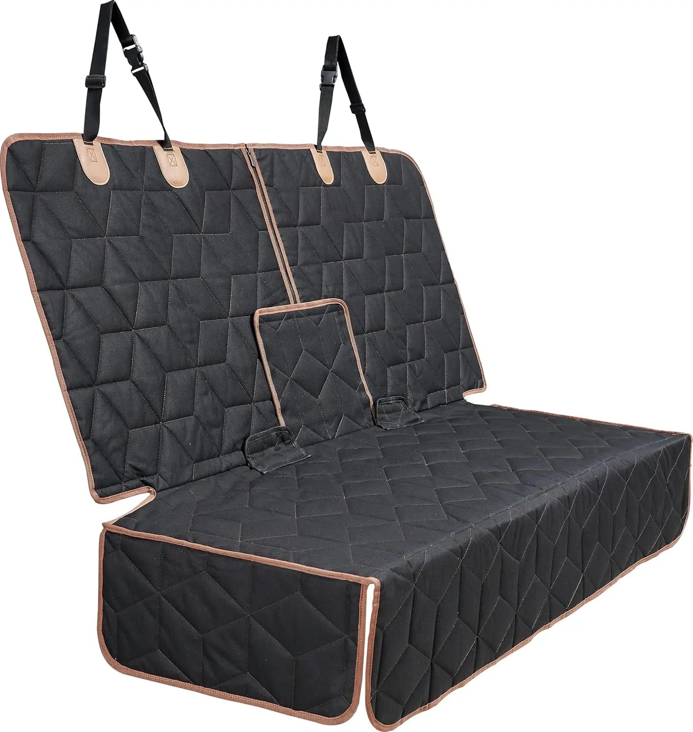 Dog Car Seat Cover, Waterproof Non-Slip Back Seat Protector for Pets, Universal Fit for Cars, Trucks, SUVs with Middle Armrest