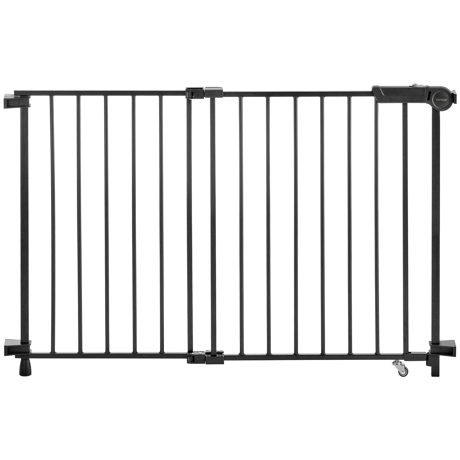 VEVOR Baby Gate 29.5-43 Inches Adjustable Width 28 Inches High Dog Gate No Threshold Bar Easy Step Walk for Child Pet Security