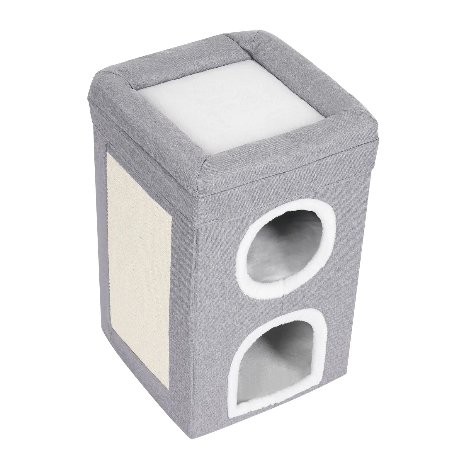 Cat House, Indoor Cat Bed, Cute Modern Cat Apartment, Folding Cat Nest - Grey，for Home Use, Pet Shop