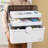 3 Layers Large Capacity Family Medicine Organizer Storage Box Portable First Aid Kit Container Emergency Pharmacy Pill Box