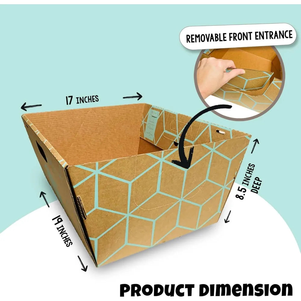 Large Cats 15-Count Disposable Litter Boxes for Easy Cleanup, Fits Tall Cats, 8.5 Inches High, Reduces Litter Scatter