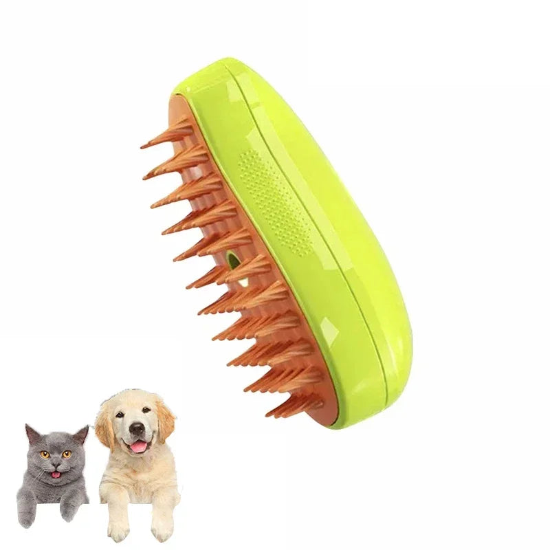 Pet Steam Brush Cat Dog Cleaning Steamy Spray Massage Beauty Comb 3 in 1 Hair Removal Grooming Supplies Pets Accessories