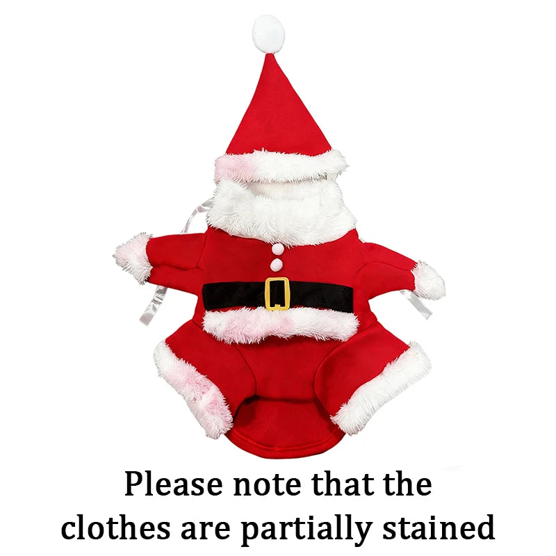 Christmas Dog Costume Funny Santa Claus Clothes For Small Medium Dogs Cats Cute Puppy Dress Up Apparel Chihuahua Pug Party Gifts