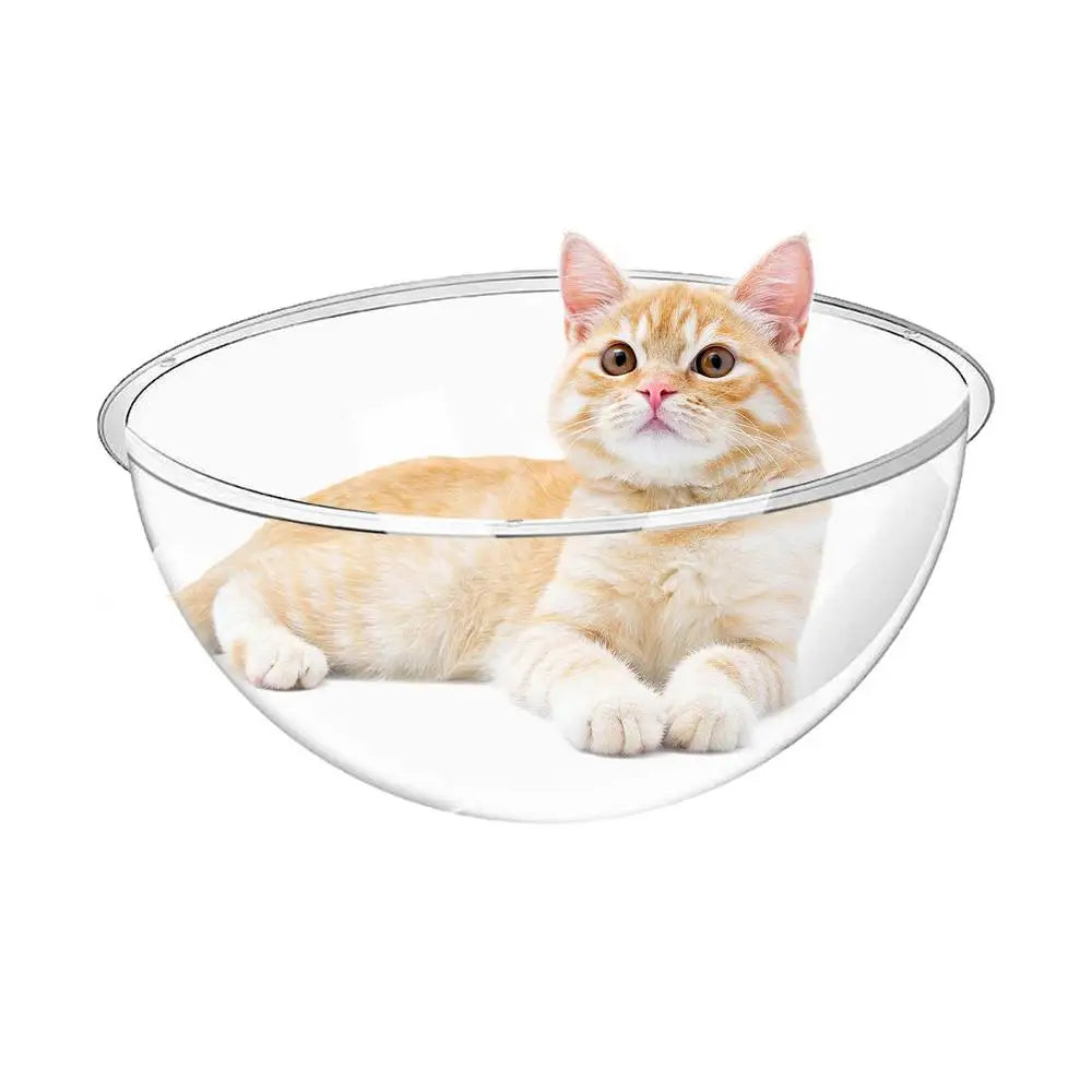 Space Capsule Cat Bed Nesting Bed Pet Supplies Indoors Outdoors Transparent Capsule Dome Cover Kitten Nest for Lounging Pets
